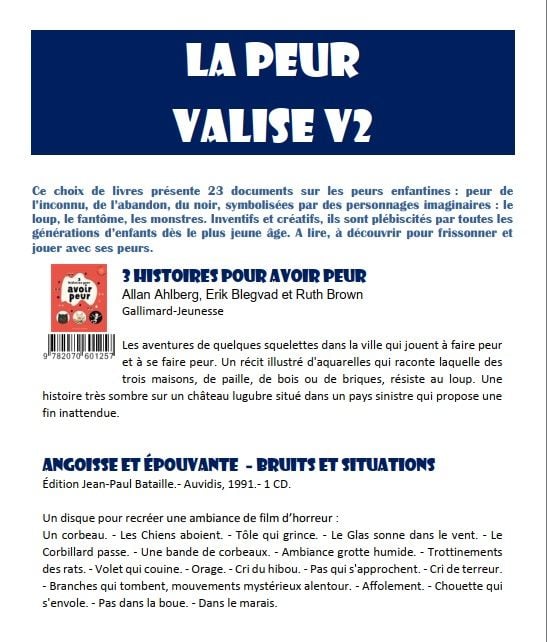 peur biblio